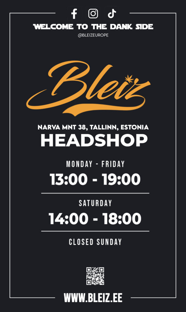 Bleiz Headshop, Tallinn, Estonia, Eesti, Narva mnt 38, Harjumaa, smoke shop, cbd